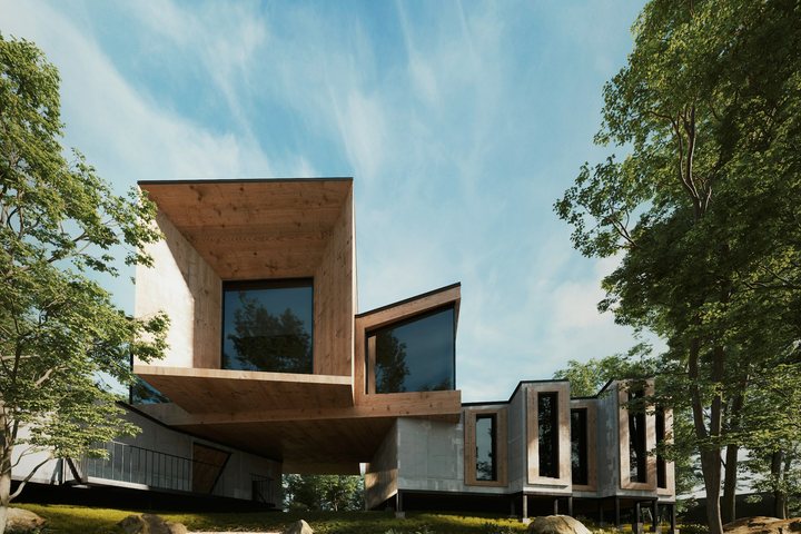Imagen ilustrativa de casas de madera